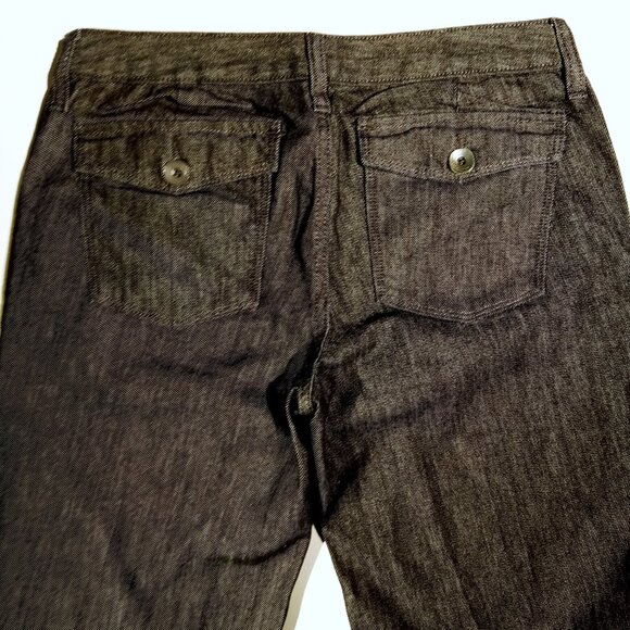 BANANA REPUBLIC Pants/Trousers  sz 6  Wide Leg  Denim Cotton  style-538380 EUC - Picture 9 of 12